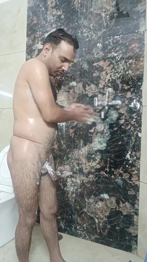 indian desi man sex and show shower shoe and masterbation