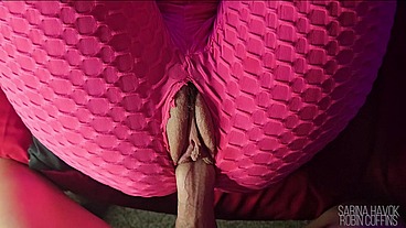 Used Like a Fleshlight in Ripped Leggings