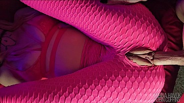 Used Like a Fleshlight in Ripped Leggings