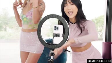 BLACKED Besties Emiri Momota And Dolly Orchid Take Turns Cumming On His BBC