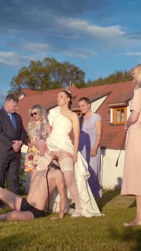 Memorable moment from &quot;BRIDE4K. Blonde bride with natural tits enjoyed a good fuck on her kinky wedding&quot;