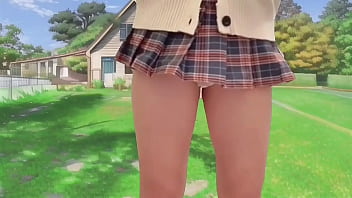 Playful sissy hiding lips behind tea cup