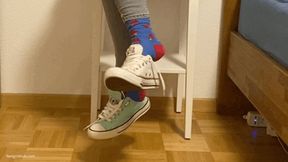 MISMATCHED CONVERSE SNEAKERS AND SMELLY SOCKS - MOV HD