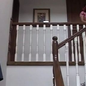 A Skinny Small Tits Latina Girl Avy Lee Roth Dipped on the Stairs