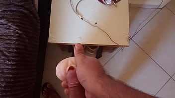 Cum in Rubber pussy