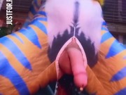 Hot gay liger scratching an itch,
