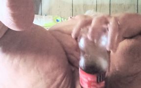 Fat Whore Fucks That Cola Bottle with Full Throttle