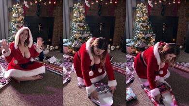 Vibrating Panties While Wrapping Gifts - BBW Masturbation - Dirty O Faces