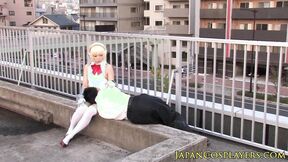 Japanese Beauty In A Costume Gets Her Beaver Licked & Banged