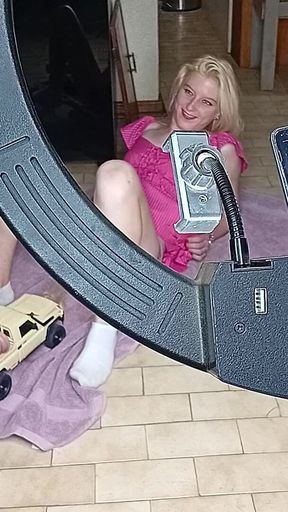 College Girl Gets Her Pussy Fucked with Rc Car