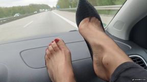 My Feet in Casadei on Highway HD mp4 1920x1080