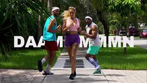 BANGBROS - Jogging MILF Stephanie Love Catches The Attention Of Brickzilla &amp_ Dwayne Foxxx