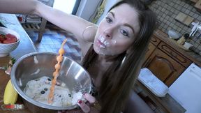 crazy and messy anal sex in the kitchen with alice maze and terry kemaco