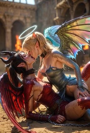 Sex slave Ai generated Lesbian Cute Goddess Demon
