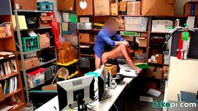 Brunette Teen Thief Shane Blair Banged In Office