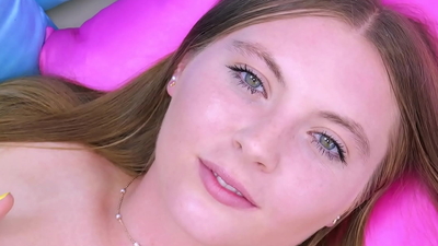 Sun-kissed blonde angel shows her sexy body