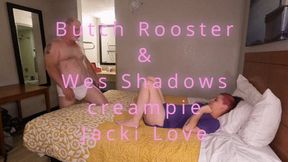 Wes Shadows and Butch Rooster creampie Jacki Love