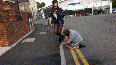 Candid Girls In The Street Finger Trampling