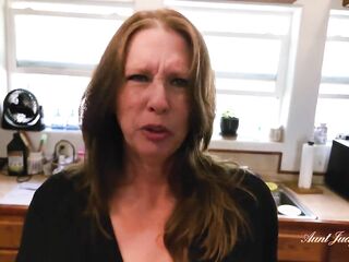 AuntJudysXXX - Breasty Older Amateur mother I'd like to fuck Autumn Makes Homemade Porn with the Delivery Chap