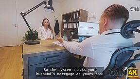 Hot Customer Wanted To Get A Loan, But Got Fanal Sexed Eventually. Sexy Sex With Arina Shy