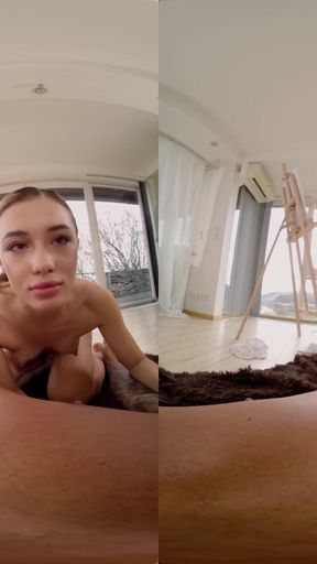 Powerful moment from &quot;Two Czech Babes Fuck Me During Art Class - Virtual Real Porn&quot;