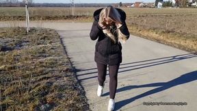 Fruit is trampled in the dirt with nike airmax