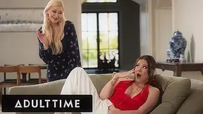ADULT TIME - MILF Serene Siren Catches Alison Rey Pillow Humping To Relax During Open House