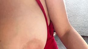 Italian Milf Artemisia exposes her big tits in a wild outdoor scene