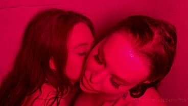 When Jada takes Lana for a hot shower ?- lesbian action - shower - wet - kissing - fully naked - body to body - hot - horny