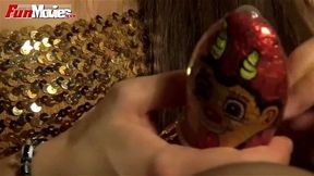 German busty Milf masturbating in the basement