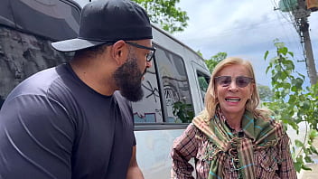 horny 83 years old mature picked up for ass fucking