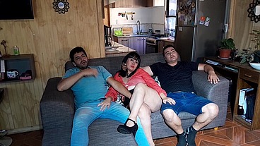I send my cuckold husband to the kitchen while I fuck his best friend