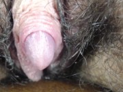 FTM big clit and wet hairy pussy closeup