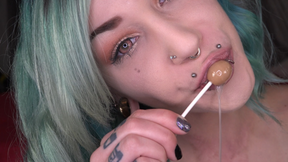 Mouth Fetish Lollipop Suck N Drool 4K