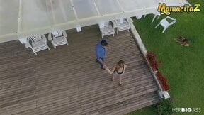 Wild Colombian Fuck Indoors And Outdoor Threeway At The Lake House