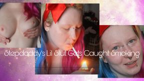 Naughty Stepdaughter Gets Caught Smoking