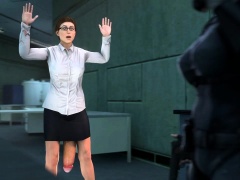 Blonde and brunette 3D babes engage in wild futanari fucking