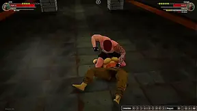 Jerle Faces Off Against Naked Georgia Barefoot in Steamy 3D Battle Arena