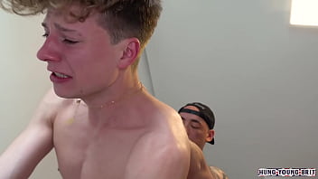 CUTE BLOND TWINK TAKES ARM SIZED COCK