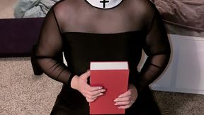 Goth Altar Girl Gives Priest a Blowjob