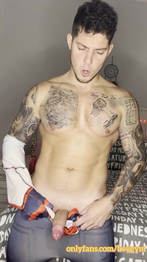 My Big Cock Cums with Spiderman Suit