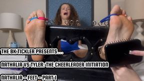 NATHALIA VS TYLER: THE CHEERLEADER INITIATION - NATHALIA - FEET - PART 1
