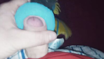 Kinky man is pushing his thick pecker in that stuffed doll