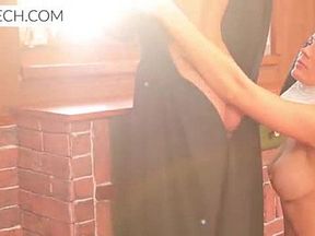 Crazy porn with monster stalking catholic nuns