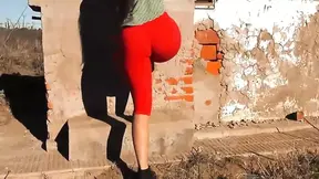 Hot Latina Yessy with Cute Naturals Cameltoe and Pussy Flashing Outdoors