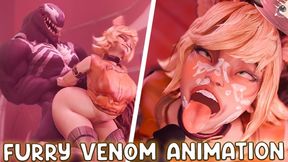 Amazing Dick With Furry Girl Venom Fucks Hard Creampie (baronstrap Animation) - Jazziuu