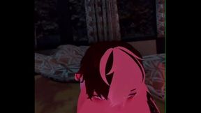 Femboy sucks my cock on vrchat