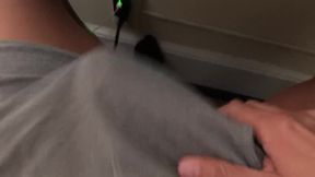 10 minutes of stroking in Boxer Trunks makes a massive milky-molten stream