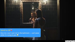 Hentai 3d Live Action - Cum Slut Gets Fucked & Creampied by Monster In Toilet Pipes