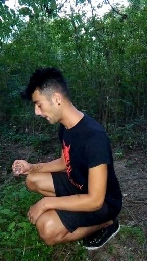 Eating Own Cum From Glass